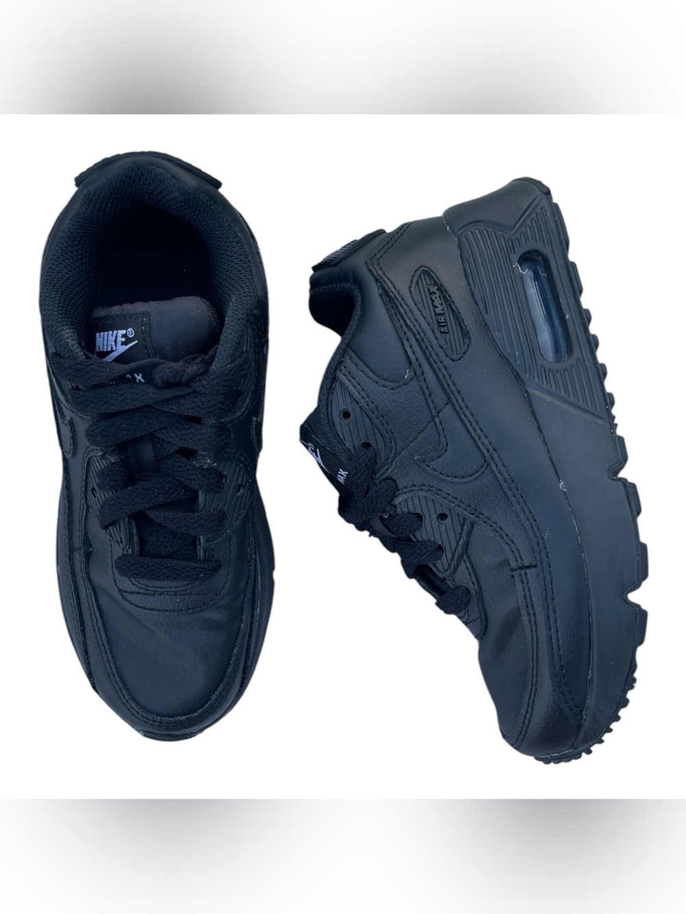Nike Air Max 90 LTR Triple Black Kids Size 13C Sneakers